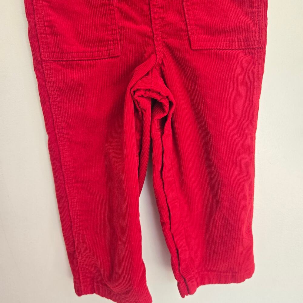 Talbots Kids Toddler Corduroy Overalls Red Sports Theme Football Baseball 24Mo - Picture 6 of 9